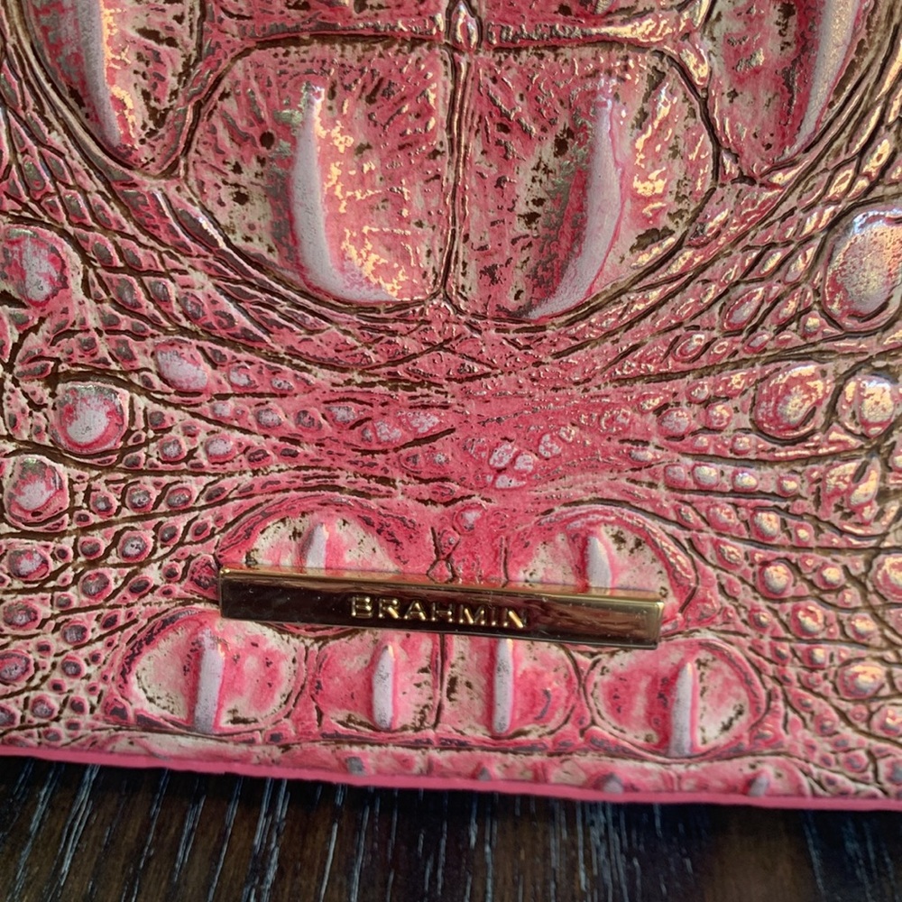 Brahmin Small Georgina Begonia Pink Minx Leather Crossbody NWT - Picture 3 of 8